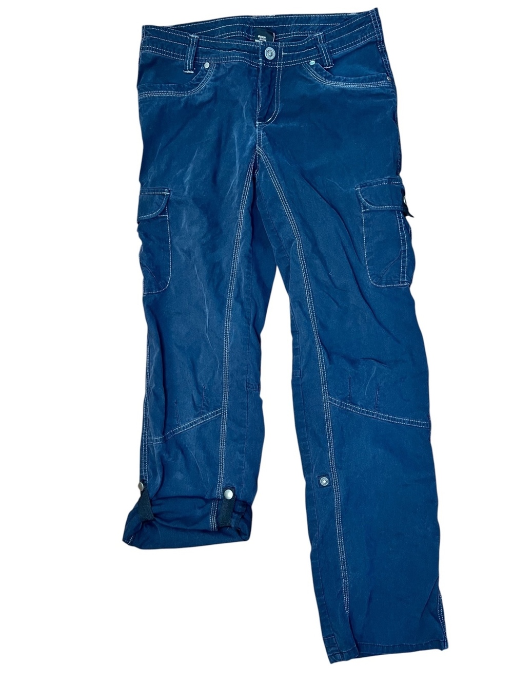 KUHL Womens Size 6 Reg Charcoal Gray Hiking Pants Splash Roll Up Cargo Outdoor